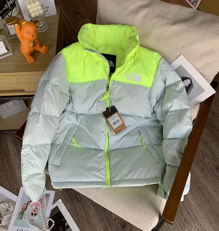 1996 The North Face Fluorescent Green Down Jacket #Men's