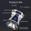 LED Rechargeable Head Lights Flashlight for Camping Cycling Fishing (White)