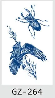 Temporary Tattoos Stickers Geometry Flower Snake Scorpion Juice Ink Lasting Waterproof Arm Chest Waist Hip Realistic Fake Tatoo