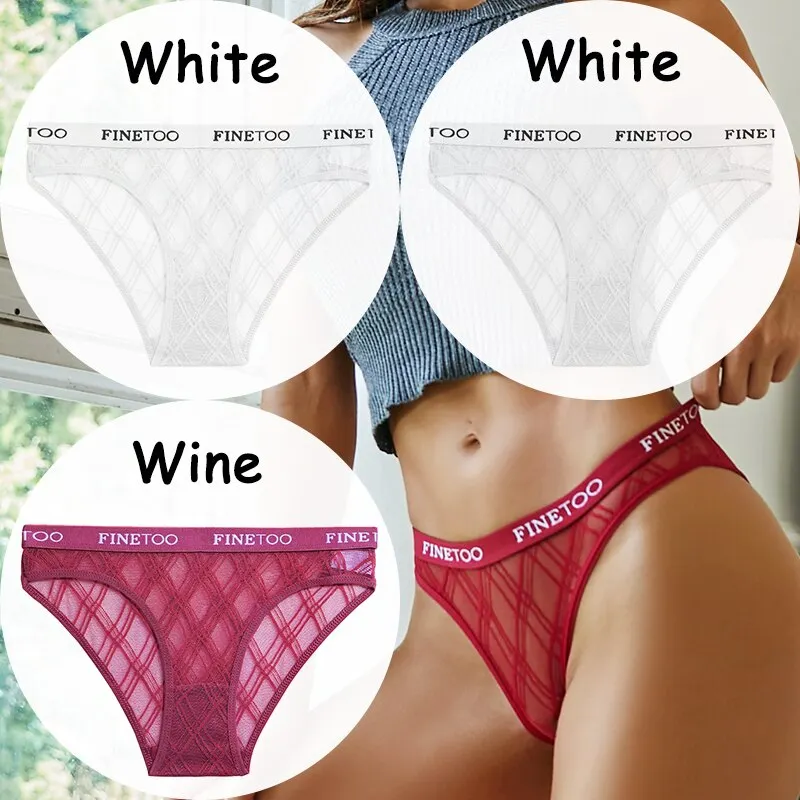 Billionm Lace Panties Women's Underwear Perspective Sexy Panties Female Underpanties Mesh Briefs Girls Intimates Lingerie M-XXL