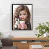 >SALE<5D DIY Full Round Drill Diamond Painting Sweet Girl Kit Home Decoration 30x40cm