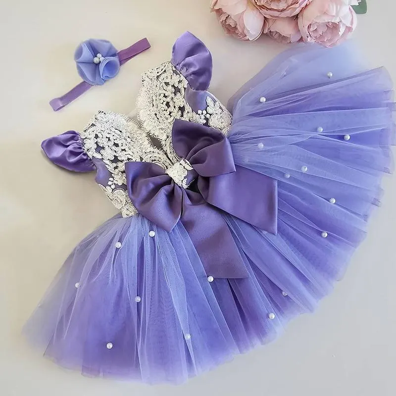 Kids Dresses for Girls Summer Infant Party Flower Girl Wedding Children Clothing Princess Tutu Dress Toddler Baby Lace Gown