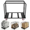 [US Local Warehouse] Folding Table Cart Heavy Duty Panel Dolly with PU Swivel Wheels 1800 LBS Drywall Cart for Party Events Hotel Factory Warehouse