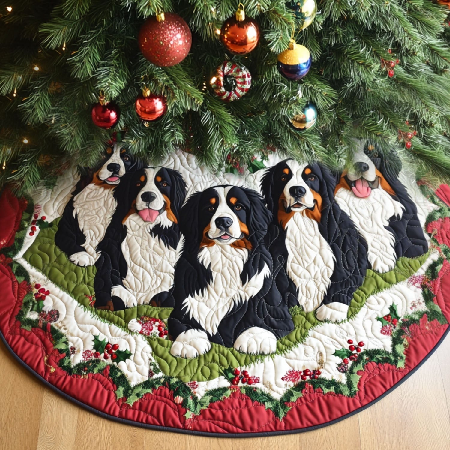 Alpine Adventure Quilted Christmas Tree Skirt NCU0PT2582