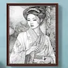 (US Local)Beauty 5D DIY Full Drill Round Big Size Diamond Painting Kit for Home Wall Decor 40x50cm 