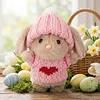 Handmade Mini Bunny Hug Cute with Gift Box Card Soft Floppytiny Easter Bunnie Best Gifts for Bunny Easter Holiday Birthday