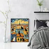 Van Gogh Cat-11CT Stamped Cross Stitch 40*55cm/15.75*21.65in