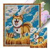 【SALE】Happy Shiba Inu Dog-14CT Stamped Cross Stitch 40*43cm/15.75*16.93in