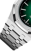 Silver 904L Steel Smoked Green Dial - Watch - 39mm