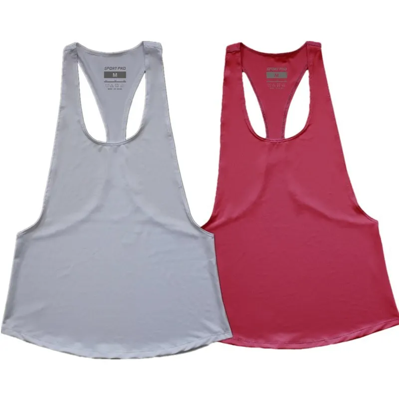 Racerback Fitness Yoga Vest Loose Sleeveless Sport T Shirt Women Backless Yoga Tank Top Quick Dry Athletic Running Shirts