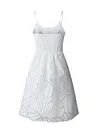 Floral-Print Falbala Cropped Spaghetti-Neck Bohemia Mini Dress