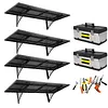 [US Local Warehouse] 4-Pack Heavy Duty Garage Wall Shelving 48.03x18.11x8.66in Garage Storage Rack Floating Shelves 1000 lbs Load Capacity for Power Tools Garden Supplies