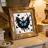 Black Butterfly Girl-Partial Special Shaped Diamond painting 30*30CM