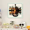 (Stamped/Counted) Guitar Landscape Silhouette-11CT/14CT Cross Stitch 40*40cm