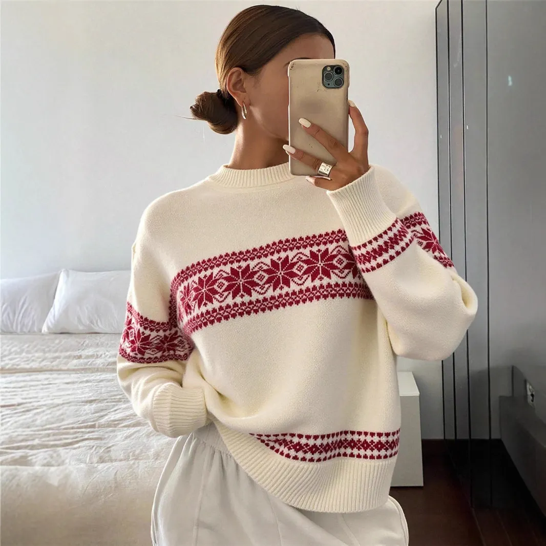 Athvotar Athvotar Autumn And Winter New V Collar Wear Loose Lazy Breeze Knitted Sweater Skirt