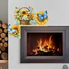 (US Local)Sunflowers Butterflies 5D DIY Wooden Diamond Painting Door Topper (Left)
