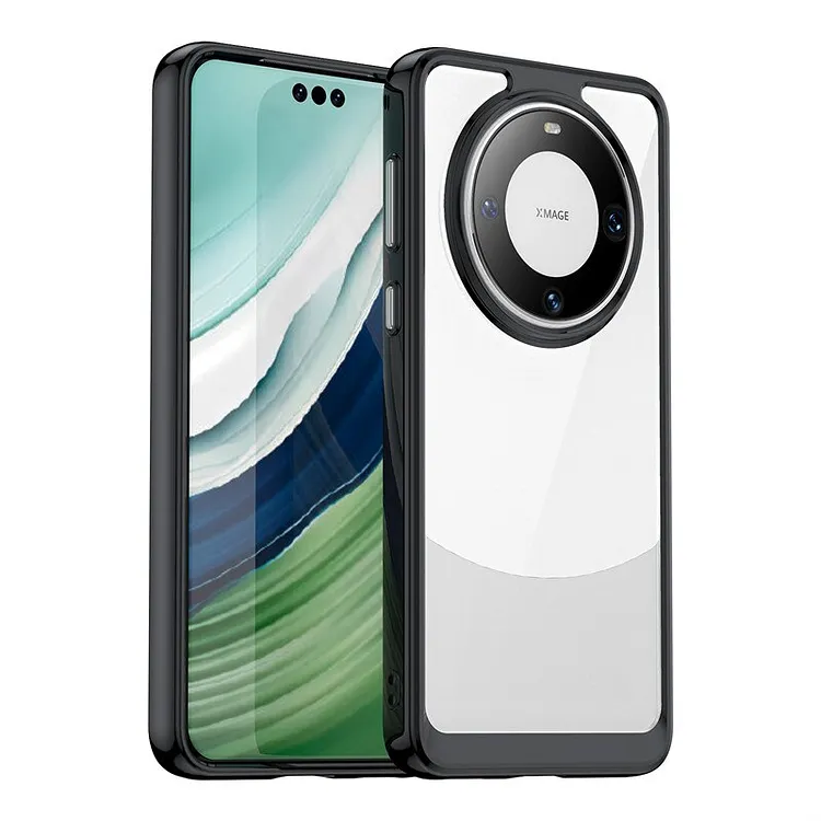 For Huawei Mate 60 Pro Case Huawei Mate 60 Pro Cover Transparent Cases Shockproof Hard PC TPU Silicone Protective Phone Cover
