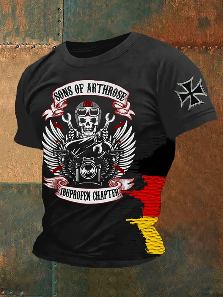 Herren-S&ouml;hne von Arthrrose bedrucktes Kurzarm-T-Shirt