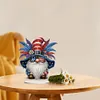 >SALE<PVC Round Special Shaped Independence Day Desktop Diamond Art Kits Bedroom Decor
