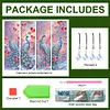 (US Local)8Pcs DIY Peacock Diamond Painting Art Bookmarks with Crystal Pendants for Gift