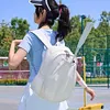 Women Nylon Racket Backpack Waterproof Tennis Badminton Bag & Shoe Compartment
