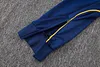 Joyfball 2025/2026 Kids Size Real Madrid Long Zipped Jacket Retro Version Royal Blue Soccer Jersey  1:1 Thai Quality 