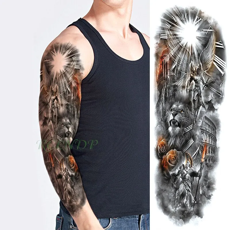 Waterproof Temporary Tattoo Sticker dragon Chinese style full arm fake tatto flash tatoo big size sleeve tato for men women