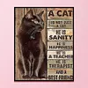 Words Cat-11CT Stamped Cross Stitch 40*50cm