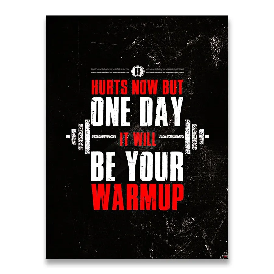 Muscle Bodybuilding Fitness Motivational Quotes Art Canvas Painting Poster Wall Picture Print for Home Gym Office Decor