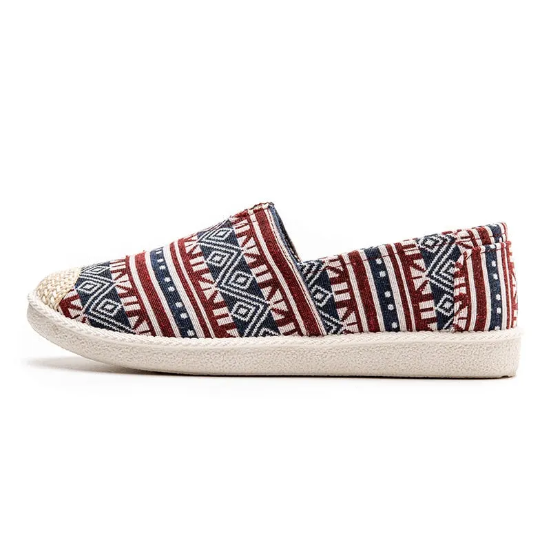 New Print Women Sneakers Slip On Light Mesh Summer Shoes Summer Breathable Flat Shoes Women's Single Shoes Flat Lazy Fisherman