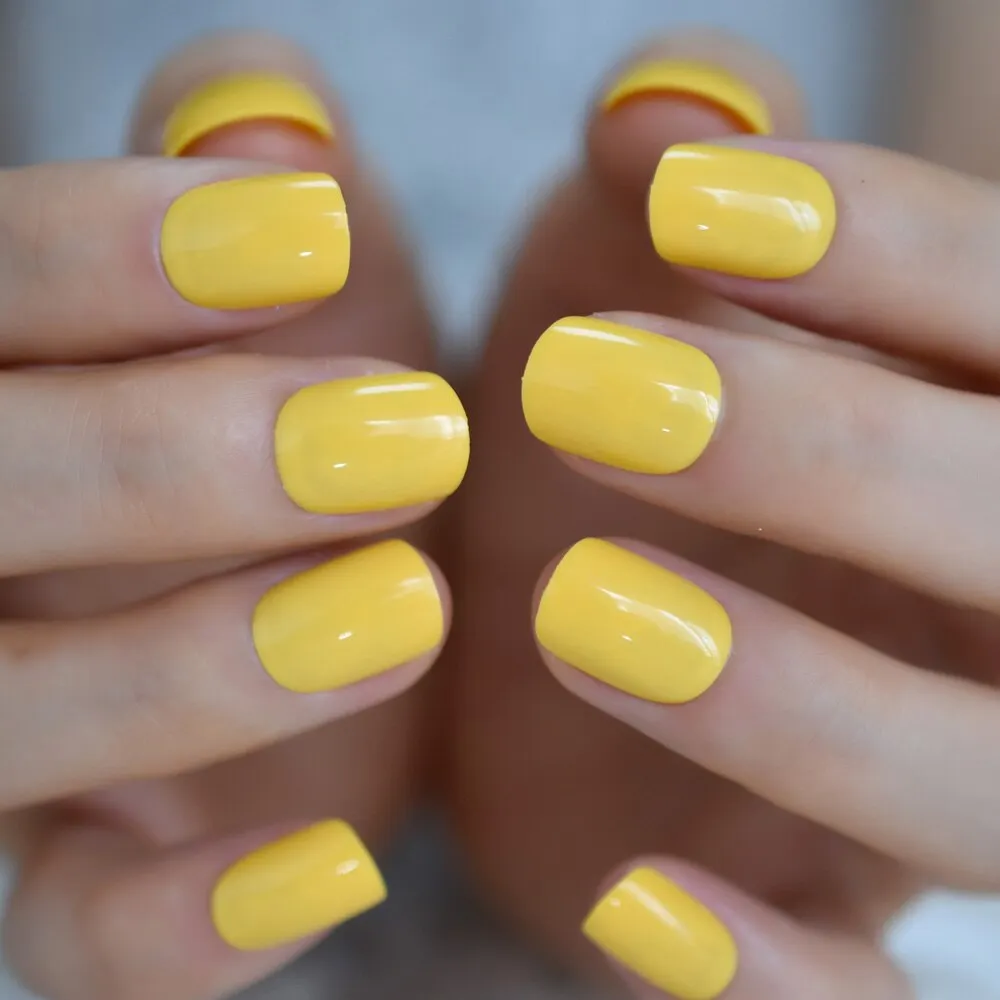 Spots Fashion Full Cover Heart Brand New Short Nails Squoval With Design Glitter Charm kawii Cute Lovely Fingernails Supplies-Nail Inspo