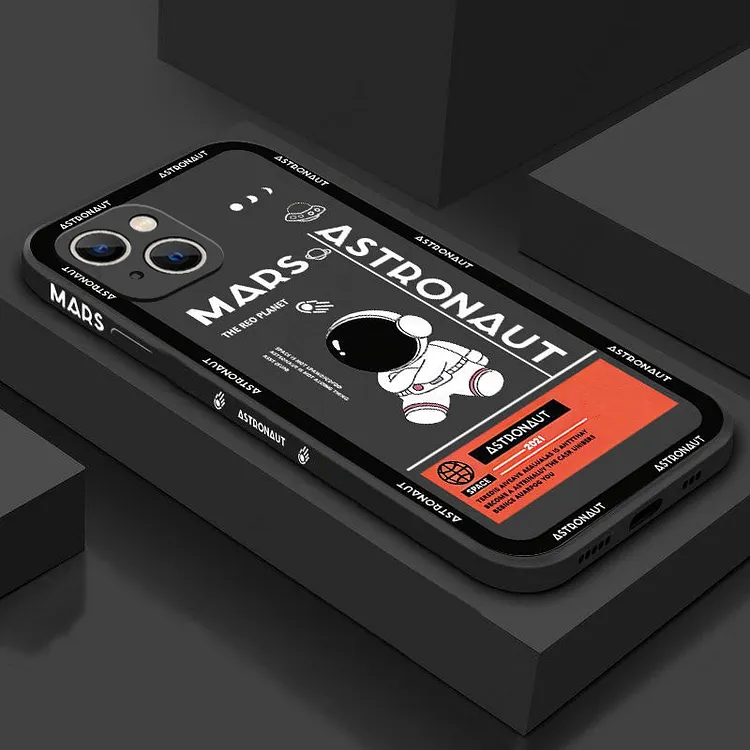 Mars Astronaut Soft Back Cover For iPhone