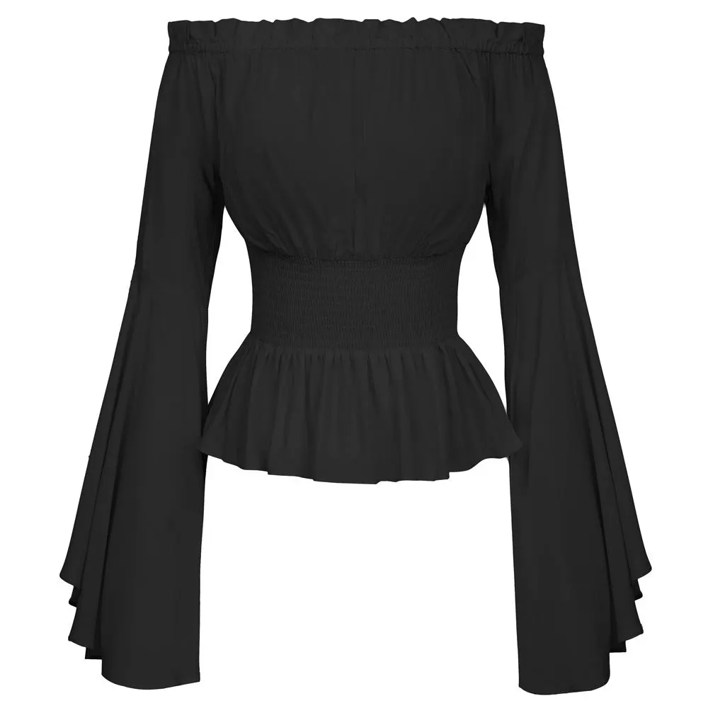 Brownm Polyester Fiber Classic Long Sleeve Women's Top
