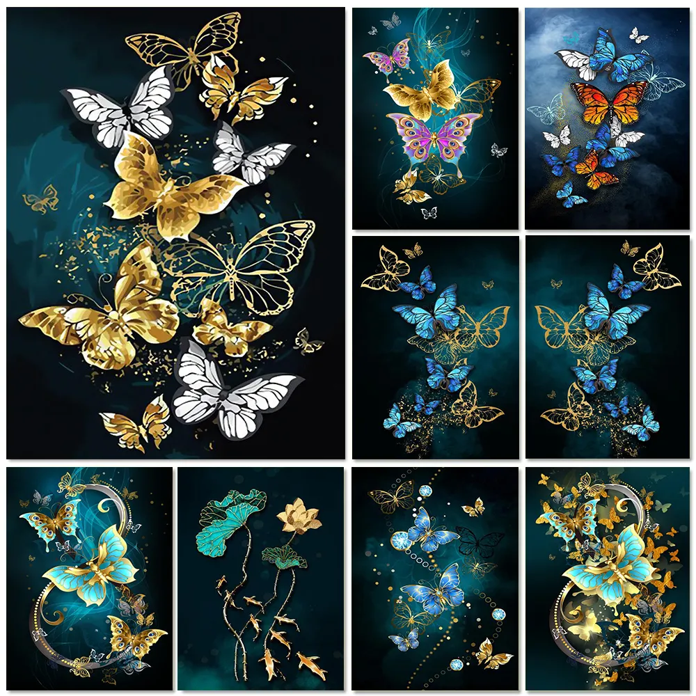 Diamond Painting - Full Round/Square Drill - Butterfly(30*40 - 50*60cm)