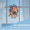 250th Anniversary of US Flag DIY Acrylic Diamond Painting Hanging Kit Special Shape Crystal Rhinestone Art Pendants Single Side Drill for Adults Gift Home Wall Or Window Decor