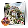 A Cottage Full Of Flowers-Full Round Diamond Painting 40*40CM
