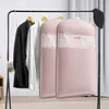 [US Local Warehouse] Space Saving Hanging Garment Bag w/ Self Compression Zipper Storage Bag(Pink M)