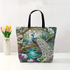 Peacock-11CT DIY Stamped Cross Stitch Shopping Bag 40*40cm/15.75*15.75in