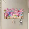 Wooden Dragonfly Flower Special Shape Diamond Painting Hanging Hooks for Decor