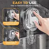 No-Drill Bathroom Suction Storage Box Reusable Multi Functional Suction Cup Shelf Detachable Transparent Storage Hanging Basket for Shampoo Conditioner Soap
