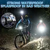 LED Rechargeable Head Lights Flashlight for Camping Cycling Fishing (White)