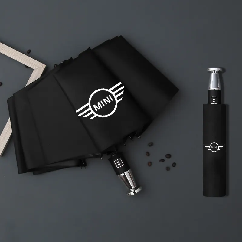  VIP business folding 10-bone black plastic umbrella