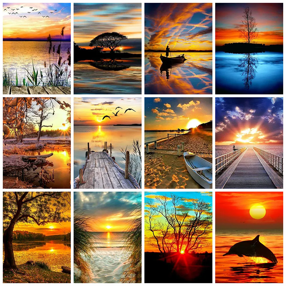Diamond Painting - Full Round/Square Drill - Sunset(30*40 - 50*60cm)