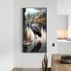 (Big Size)Heron  Lake-Full Round Diamond Painting 40*70CM