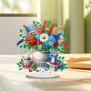 DIY American Flag Special Shape Diamond Painting Desktop Ornament (Flower Vase 2)