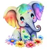 Elephant - 18CT Stamped Cross Stitch 20*20cm/7.87*7.87in
