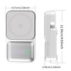 Folding 3 in 1 Wireless Charger 15W Fast Charging Magnetic Wireless Charging Station With LED Clock And Power Display Function