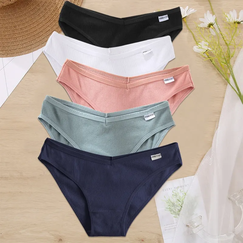 5PCS/Set Women Panties Cotton Underwear Female Panties Solid Color Underpants Sexy Lingerie Pantys for Woman Briefs Intimates