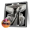 Elegant Hat Lady - Partial Special Shaped Diamond Painting 30*30cm