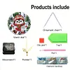 (US Local) DIY Xmas Diamond Painting Ornament with Clock Function Creative Craft